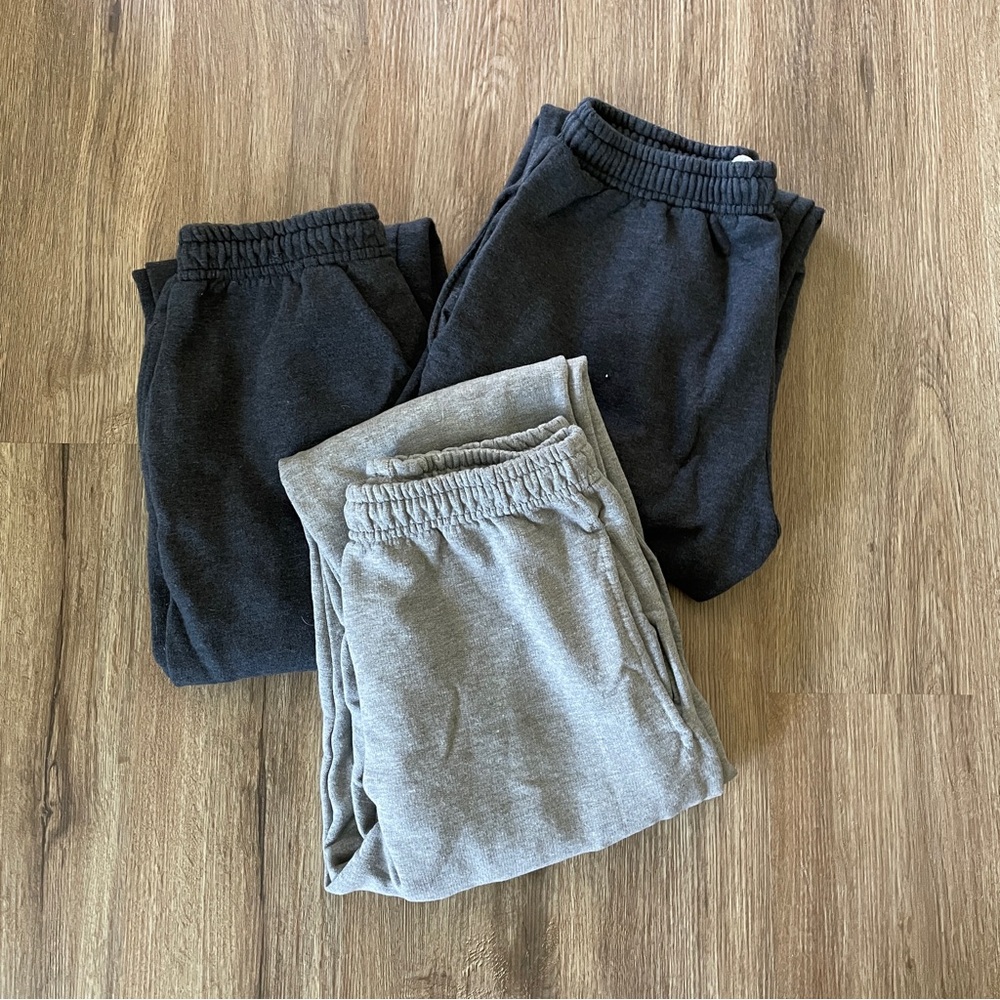 Athletic Works Fleece Elastic Bottom Sweatpants 3pack